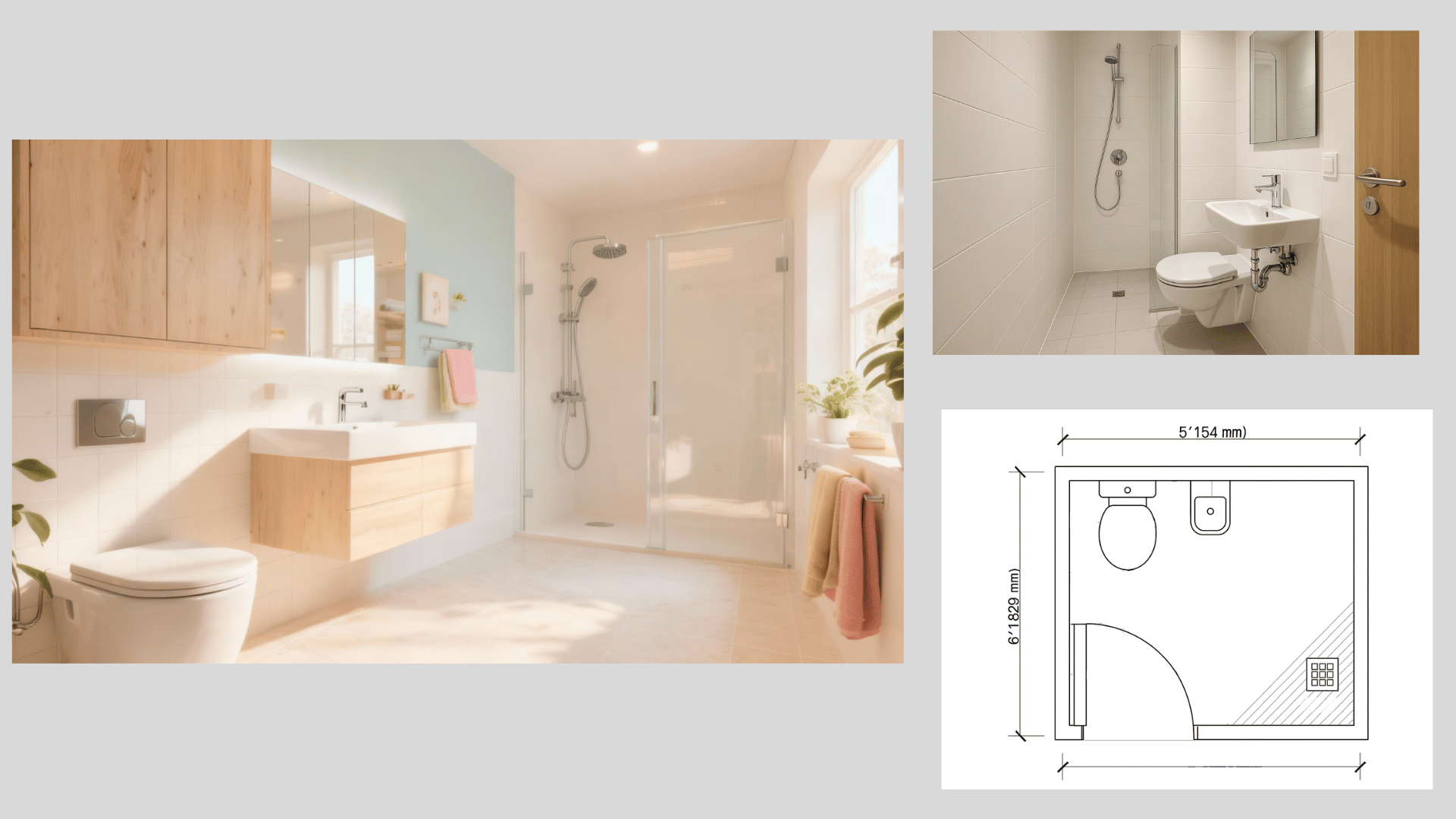 small bathroom layout dimensions